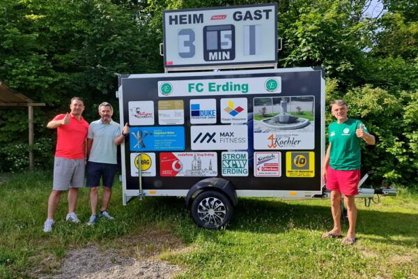 FC Erding Spielstandsanzeige Sponsoren