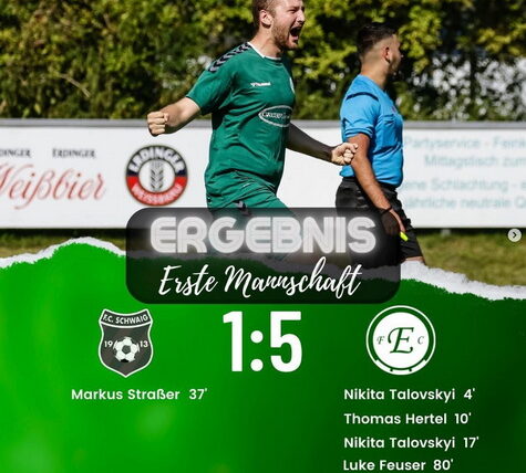 Spielbericht: FC Schwaig II – FC Erding 1:5